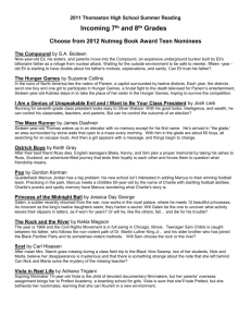 Thomaston 2011 Summer Reading – Grades 7 & 8