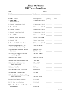 2010 Throws Order Form