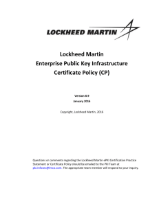 Lockheed Martin Certificate Policy