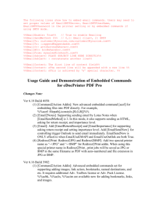 Usage Guide and Demonstration of Embedded Commands