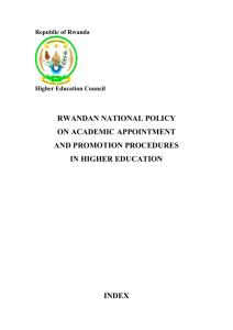 Academic appointment and promotion procedures