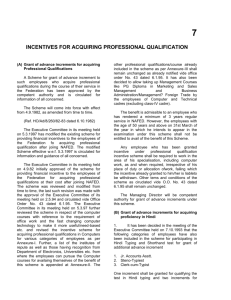 7. Incentives for Acquiring Professional Qualifications and