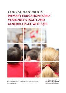 Primary Education PGCE - University of Huddersfield