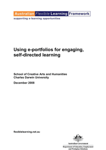 (electronic portfolios) with web 2.0 social - E