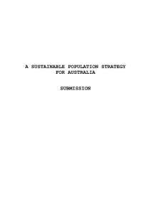 Sustainable population in Australia