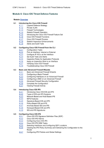 CCNP 2 Version 5 Module 6 - Cisco IOS Threat Defence Features