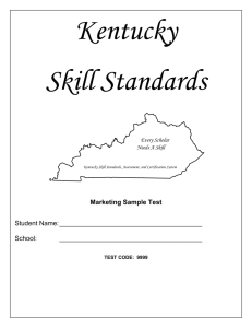 Marketing Sample Test - Lewis County Schools