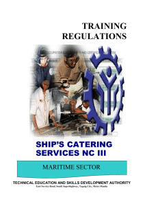 ship's catering services nc iii