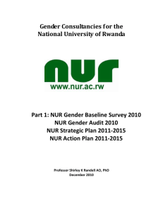National University of Rwanda Gender Audit Part I