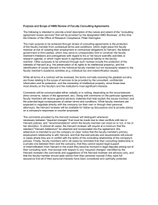 Purpose and Scope of HMS Review of Faculty Consulting Agreements