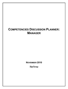 Competencies Discussion Planner