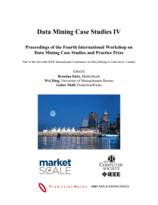 Proceedings of the Fourth Workshop on Data Mining Case Studies