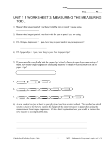 unit 1.1 worksheet 2: measuring the measuring tool