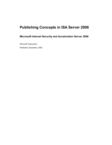 Publishing Concepts in ISA Server 2006