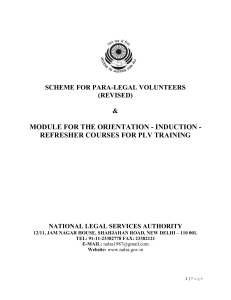 Scheme (Para Legal Volunteers