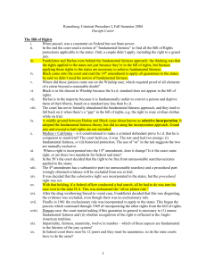 Carter's Criminal Procedure I Outline (Fall 2004)