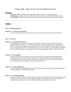 STUDY GUIDE - HONORS BIOLOGY FINAL (2009)