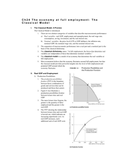 the economy at full employment: the classical model 1 Ch24 The