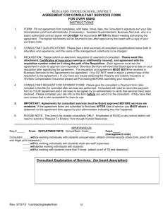 General Consultant Services Agreement Form
