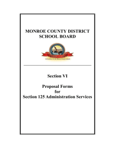 Proposal Forms - Monroe County School District