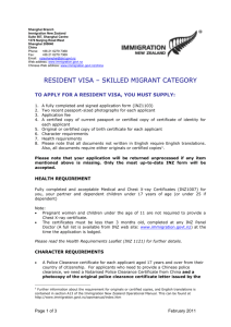 resident visa – skilled migrant category