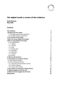 Digital world: a review of the evidence