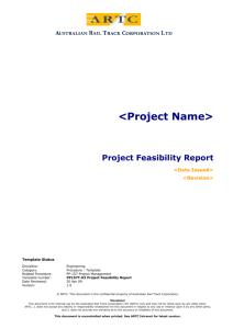 Project Feasibility Report - ARTC - Intranet