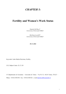 2. The basic theory of the relationship between fertility and women's