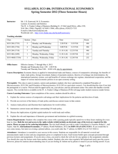 Syllabus - The WA Franke College of Business