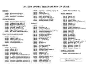 1997-1998 COURSE SELECTIONS