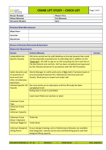 CL-07-02 Crane Lift Study Checklist