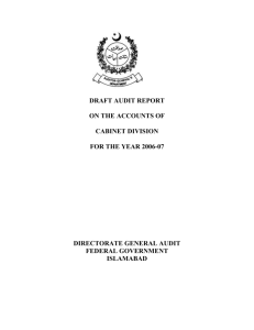 Draft Audit Report Cabinet Division