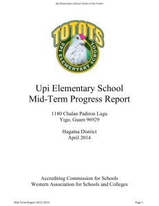 Upi Elementary School Mid-Term Progress Report 2013-2014