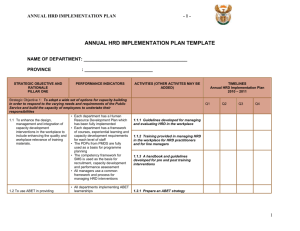 annual hrd implementation plan template