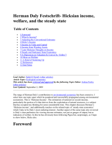 Herman Daly Festschrift- Hicksian income, welfare, and the steady