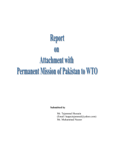 Introduction - Permanent Mission of Pakistan to the WTO