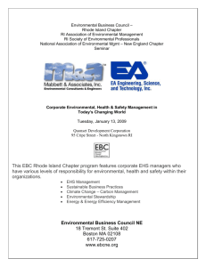 Welcome to the EBC's - Environmental Business Council of New