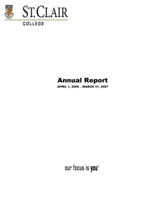 outline for 2004 – 2005 annual report