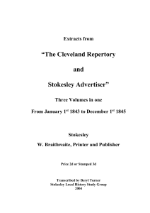 Cleveland Repertory and Stokesley Advertiser
