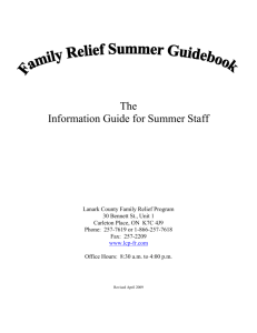 Introduction to Family Relief Workers