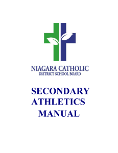 Athletics Manual for Secondary Interschool Sports 2010