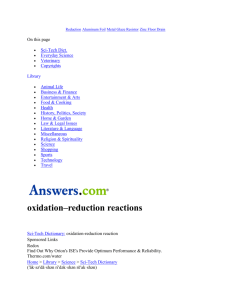 oxidation–reduction reactions