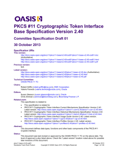 PKCS #11 Cryptographic Token Interface Base Specification