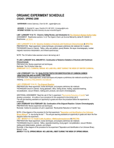 ch2421 organic lab scedule spr2008