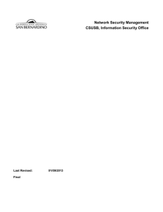CSUSB Business Process Guide - Information Security & Emerging