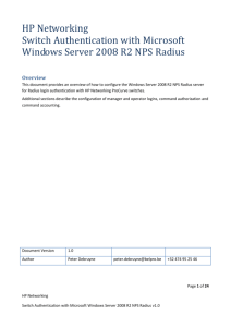 HP Networking - 2008 R2 NPS Radius for Management Login   895