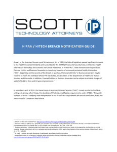 HIPAA / HITECH Breach Notification Guide