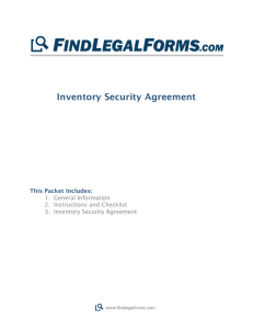 Inventory Security Agreement