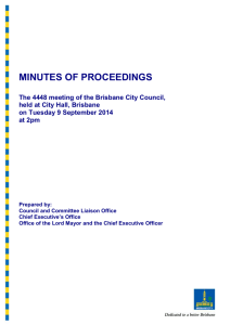 TABLE OF CONTENTS - Brisbane City Council