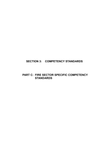 part c: fire sector specific competency standards